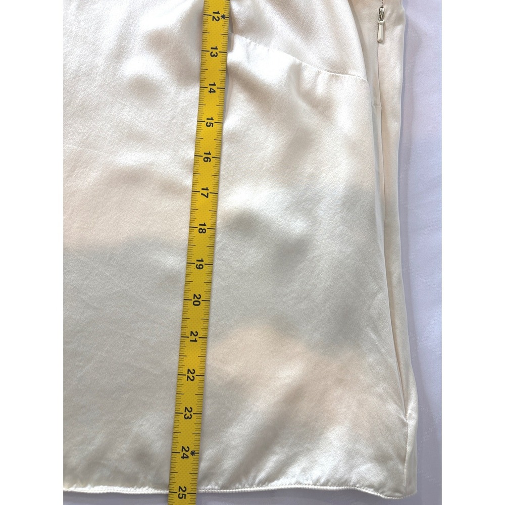 Lauren Ralph Lauren Cream Satin V-Neck Tank Top - Picture 6 of 8